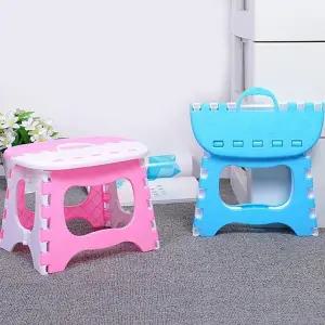 [하프클럽/셀러허브]파스텔 접이 휴대 의자 보조의자 경량 손잡이 의자