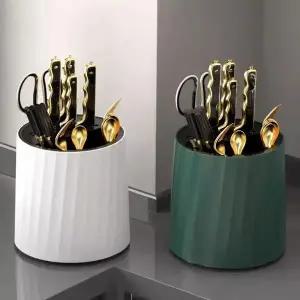 [하프클럽/셀러허브]회전 주방 칼 거치대 칼꽂이 수납 정리함