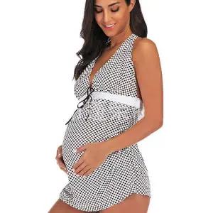 TBZ SK41AP72 임산부 비키니 임부 맘 만삭 수영복 홀터넥 몸매커버