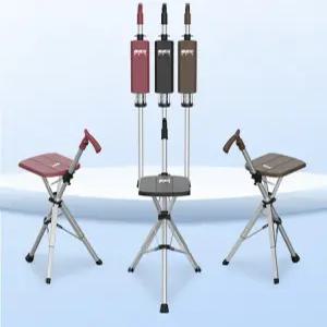 지팡이 의자 초경량 어르신 수동 스틱 원터치