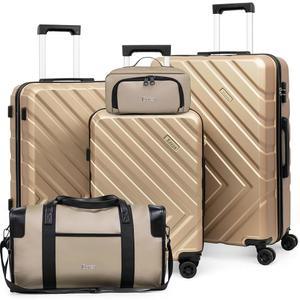 Eeeza 러기지 세트 5피스, 휠이 있는 여행 가방, 분리 가능한 스피너 하드 케이스 러기지, 캐리어 온 세트(5피스 세트(20