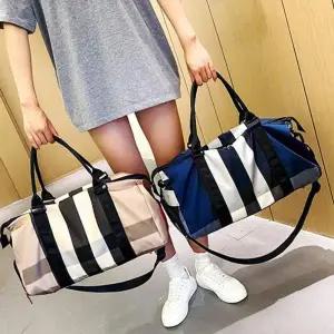 [콩심팥심]2색 체크보스턴백 골프백 수영가방 운동가방 여행가방 스포츠백