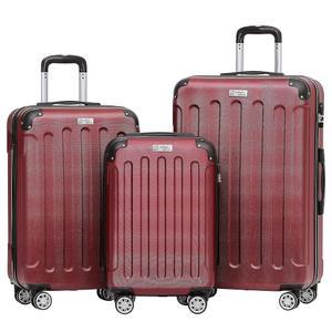 앤서니 잭슨 3피스 ABS 러기지 세트 u2013 스피너 휠 포함 경량 여행 가방 3가지 크기 TSA 락 하드 쉘 여행용