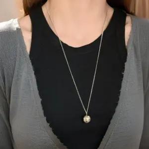 [신상오픈런]여성용 볼드 메탈볼 롱 체인 목걸이 (32330295)