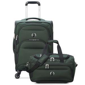 델세이 파리 스카이 맥스 2.0 소프트사이드 익스펜더블 러기지, 스피너 휠, 그린, 2피스 세트(21 / 더플)