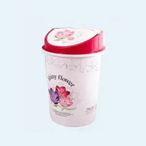 [하프클럽/셀러허브]회전식 스윙뚜껑 휴지통 4호 20L 쓰레기통 뚜껑휴지통