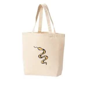 에코백 토트백 뱀 파충류 뱀띠 S자 움직임 낼름낼름 스네이크 그림