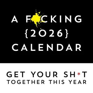 F*cking 2026 월 캘린더 올해 당신의 셔츠를 모아보세요 (스티커가 달린 재미있는 월간 어른들을 위한