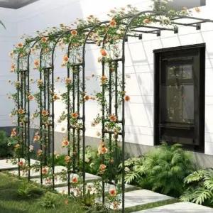 장미넝쿨 지지대 울타리 식물 덩굴 하프 아치 프레임
