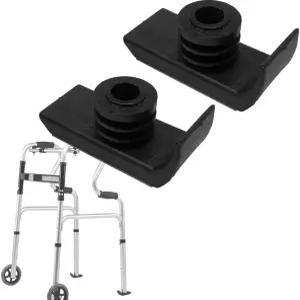 워커 글라이드 스키 - 접이식 워커를 위한 범용 교체용 발 고무 팁 캡 1-1/8인치 2개 카운트