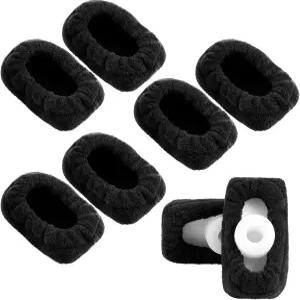 게요가 4쌍 워커 스키 글라이드 커버 양말 롤레이터 글라이더 액세서리 실내외용 핏 패드 블랙