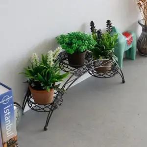 [하프클럽/셀러허브]나뭇잎 장식 아치형 화분 스탠드 작은 식물 소품 진열