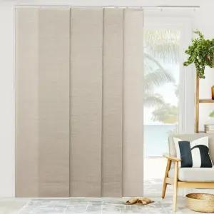 치콜로지 룸 칸막이 수직 블라인드 도어 슬라이딩 유리 도어용 임시 벽 옷장 커튼 직조 샌드쉘(빛 필터링)
