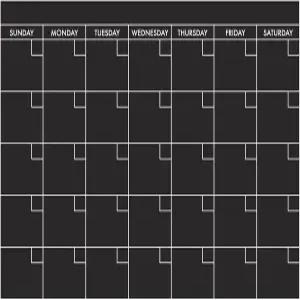 룸메이트 RMK4921GM 칠판/칠판 캘린더 자이언트 필 앤 스틱 월 데칼