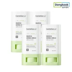 이지하우스 센텔리안24 마데카 더마쉴드 세이프 촉촉 쿨링 선스틱 18g 4개 SPF50+ 24H 자외선차 단 진정 비
