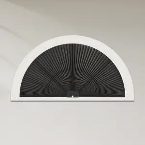 토네이처 아치 윈도우 쉐이드 하프 서클 라이트 필터링 셀룰러 무선 노 드릴 문 허니콤 도구 이지