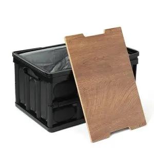 [하프클럽/셀러허브]55L 마이원픽 캠핑 폴딩박스 블랙 차량용트렁크정리함