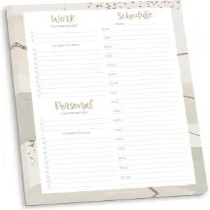 블룸 데일리 플래너 타임 워크 및 개인 할 일 목록 계획 패드 - 날짜가 지정되지 않은 찢어짐 시간별