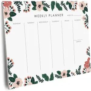 주간 플래너 메모장 - 9x7인치 52장의 찢어진 시트 할 일 목록 메모 및 일정을 위한 날짜가 지정되지 않은