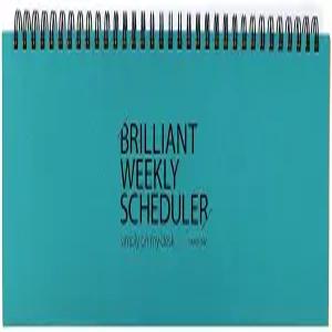 PAPERIAN 브릴리언트 2021 블루 와이어바운드 언데이트 주간 플래너 패드 스케줄러(12 x 4.4 인치)