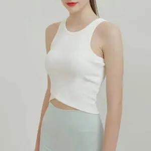 여성용 브라 패드 내장 요가 탑 티셔츠 민소매 운동티셔츠 헬스