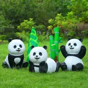 야외 팬더조형물 판다 조각상 인테리어 풍경 공원
