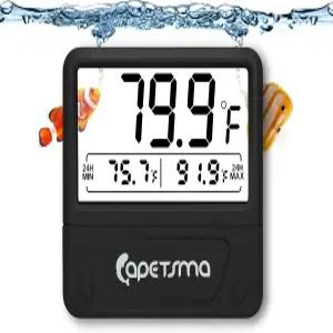 카페츠마 수족관 온도계 디지털 어항 대형 LCD 화면 24시간 만에 최고 및 최저 수온 기록