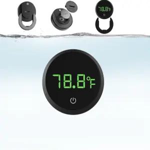 케어프리 물고기 수족관 디지털 온도계 무선 교체용 배터리 LED 디스플레이 온도 측정 오류 ±1 °F(미국