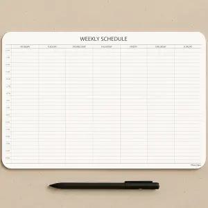 스케줄 패드 날짜가 표시되지 않은 주간 플래너 메모장 A4 사이즈(8 3 X 11 7 ) 판지 뒷면 지지대가 있는