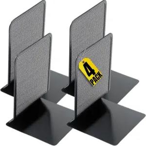 1InThe Office 북엔드 포 선반 메탈 메시 헤비 듀티 5.71인치 와이어 매트 블랙 각 2켤레