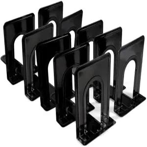 책 끝 책장을 위한 무거운 책을 메탈 북 오피스 논스키드 헤비 듀티 블랙 6.69 x 4.9 4.3인치 5쌍/10피스