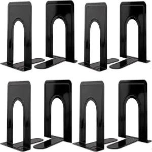 북엔드 헤비 듀티 홈 오피스 장식용 메탈 북/영화/CD용 블랙 6.5 x 5 5.7 인치 4쌍/ 8피스 by Mkyuroa