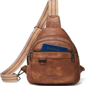 여성용 레레사스 7L 슬링백 남성 가죽 크로스바디백 패니 팩 지갑 백팩 오버 숄더백 여행 방지