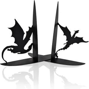 메탈 드래곤 북엔드 스톱퍼 스탠드 책상 선반용 쿨 장식용 판타지 책장
