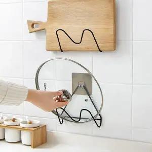 [하프클럽/셀러허브]냄비뚜껑걸이 벽부착식 냄비뚜껑 걸이 도마걸이