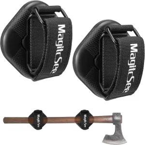 조절 가능한 스트랩이 있는 트럭용 2팩 헤비 듀티 마그네틱 삽 홀더 깃발용 노드릴 스트롱 자석 마운트 랙