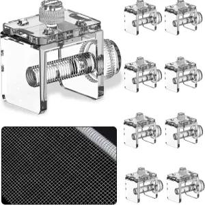 DIY 수족관 후드 8개 어항 스크린 커버 네트 클립 홀더 및 2.15피트 X 1.73피트 뚜껑 상단 키트 림리스 림