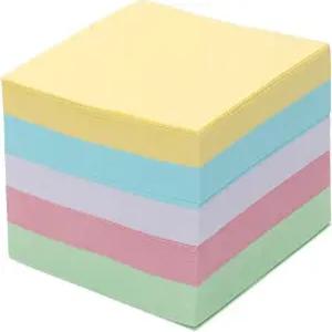 500장 논스틱 노트 3x3 빈 큐브 컬러풀 메모 리필 시트 오피스 스크래치 패드 메모용 정리함