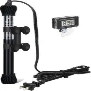 하이거 ETL 인증 수족관 히터 50W/100W/200W/300W 잠수식 어항 온도 조절기 산호 염수용 단단한 이중 쌍