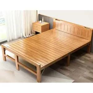 접이식 나무 침대 프레임 대나무 원목 휴식 평상