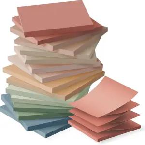 (16팩) 아코디언 스틱의 스틱 노트 3x3 팝업 슈퍼 파워 메모 패드 빈티지 색상