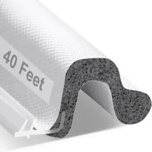 큰 틈을 위한 리타이바이 대형 웨더 스트리핑 도어 씰 40피트 커프 스트립 없음 쉬운 홈 설치 외부 도어용