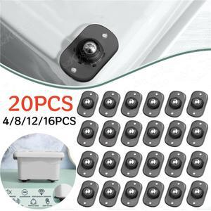 가구용 4/8/20피스 바퀴 360 ° 스테인레스 스틸 롤러 자체 접착 캐스터 홈 내 하중 범용