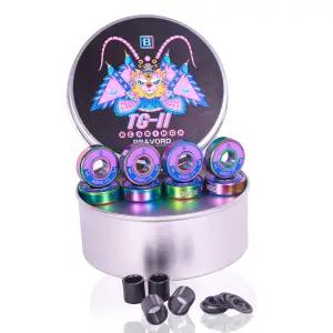 BRAVORD TG11 스케이트보드 베어링 스케이트보드용 고정밀 크루저 롱보드 8팩