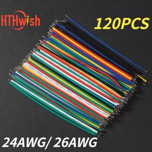 주석 도금 와이어   전자 점퍼 키트  PCB 브레드보드 케이블 DIY용 6 가지 색상  120피스  24AWG  26AEG