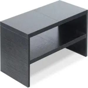 TEAMIX 2단 나무 데스크탑 모니터 스탠드 라이저 20인치 프린터 더블 스토리지 소형 TV 노트북 키보드 홀더