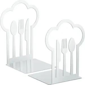 쿡북 북엔드 포크 나이프 스푼 장식용 주방 금속 책 엔드 보관 스토퍼 홀더 선반 홀더용 홈 장식