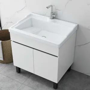 손빨래 사각 싱크대 하부장 화이트 화장실 빨래 욕실 세탁 개수대