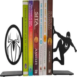 천상의 공예 슈퍼히어로 장식 금속 북엔드 미끄럼 방지 가정/사무실 장식/선반용 북 스토퍼 개당 7 X 5.5 4