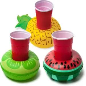 빅마우스(BigMouth Inc) 수영장용 풍선 음료 홀더 온수 욕조 및 물용 플로팅 컵 재미있는 야외 플로트